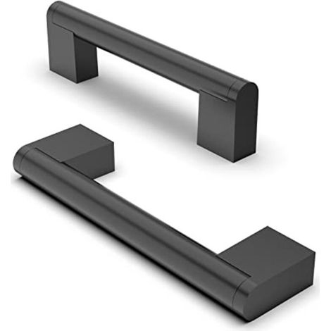 10 Stück Möbelgriffe, Lochabstand 192 Mm, Schrankgriffe Aus Edelstahl, Küchenschrankgriffe – Mattschwarz