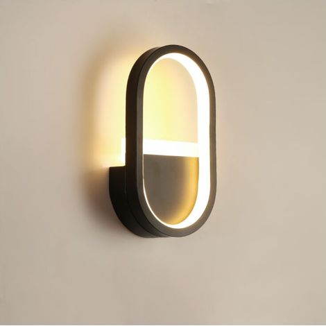 Moderne Wandleuchte Für Den Innenbereich Aus Eisen Und Flexiblem Silikon, 16w 900lm 220v, Für Wohnzimmer/schlafzimmer/flur/balkon - Schwarz