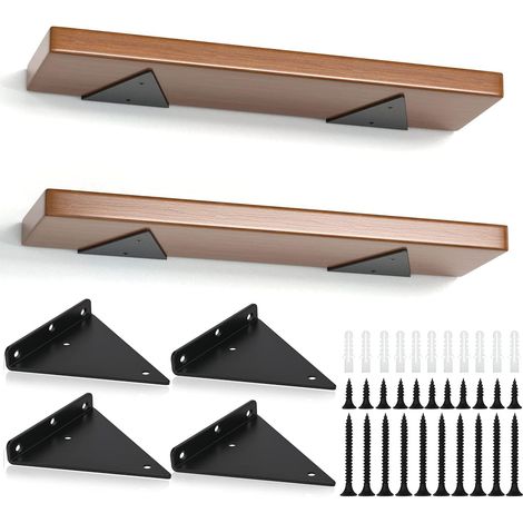4er-set Dreieckige Regalhalter, 14 Cm Eiserne Schwebende Regalhalter, Metallene Wandregalhalter Für Diy-offenregale