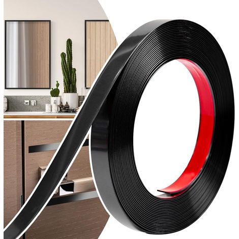 Dekorative Umrandung, Selbstklebendes Dekorband Für Türen, Fenster, Flexible Spiegel, Schränke Und Einfassungen (schwarz, 20 Mm X 12 M)
