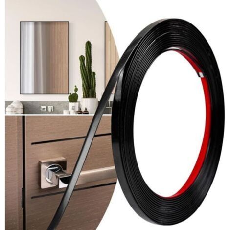 Dekorative Bordüre, Selbstklebendes Dekorband Für Türen, Fenster, Flexible Spiegel, Schränke Und Einfassungen (schwarz, 8 Mm X 6 M)