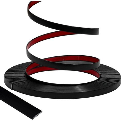 Dekorative Umrandung, Selbstklebendes Dekorband Für Türen, Fenster, Flexible Spiegel, Schränke Und Zierleisten (schwarz, 10 Mm X 12 M)