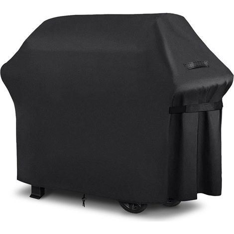 Schutzhülle Für Outdoor-gasgrill, Mit Verstellbarem Kordelzug, Winddicht, Uv-beständig, Wasserdicht, Schwarz (147 X 61 X 117 Cm)