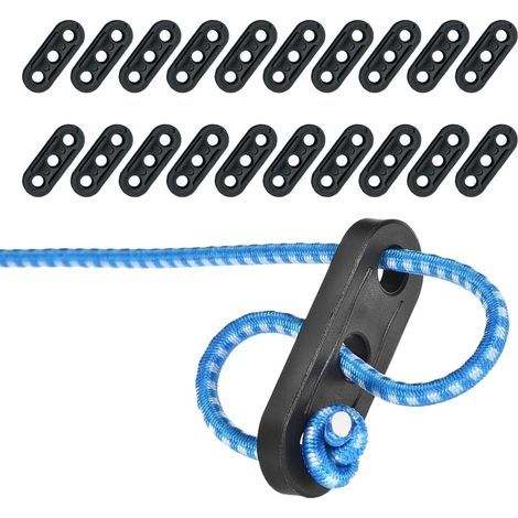 20 Stück 3-loch-seilspanner, Winddichte Seilschlaufe, Camping-seilspanner, Seilschlaufen-einsteller, Kordelzug-einsteller, Seilspanner, Kunststoff-seilschlaufe Für Zelt Und