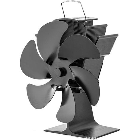 Ofenventilator Für Holzofen, 6-blatt-kaminventilator, Leiser Ventilator Mit Überhitzungsschutz Für Holzöfen, Gaskamine Und Pelletöfen