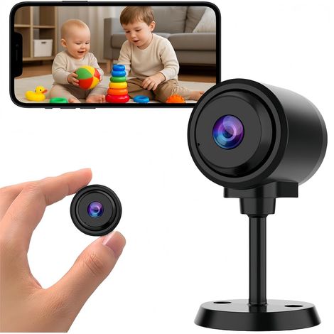 Versteckte Wifi-kamera 1080p Hd, 64 Gb Sd-karte Enthalten – Nachtsicht & Bewegungserkennung – Kabellose Überwachung Für Innen- Und Außenbereich Für Zuhause, Büro, Baby & Haustiere