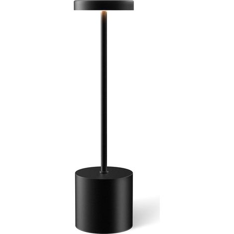 Kabellose, Wiederaufladbare Tischlampe, Tragbare Led-schreibtischlampe, Kabellose Tischbeleuchtung Mit Dreistufiger Dimmfunktion Und Drei Farbtemperaturen, Schwarz