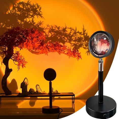 Sonnenuntergangs-projektorlampe, 16 Farben Und Rgb-verblassen Projektorlampe Mit Fernbedienung, 180° Drehbare Sonnenlampe, Romantische Atmosphäre