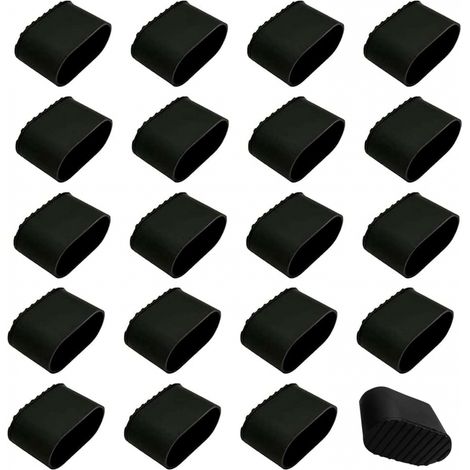 20 Stück Kunststoff-stuhlbeinschoner, Rutschfeste Und Geräuschdämpfende Stuhlkappen (schwarz)