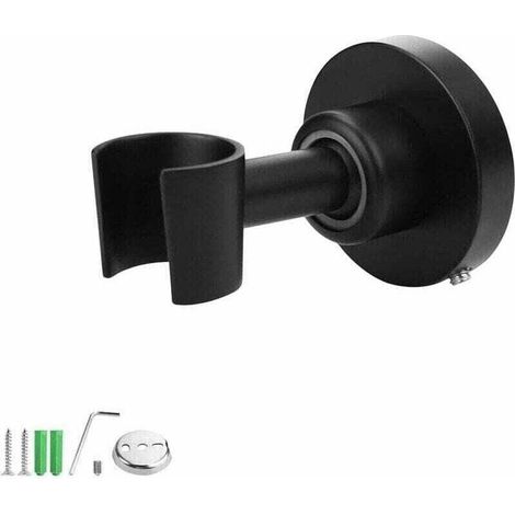 Duschhalter, Edelstahl 304 Für Duschkopf, 360° Verstellbar, Mit Montageschrauben (schwarz)