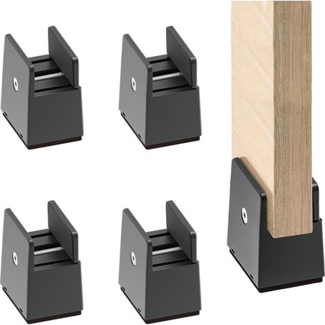 Verstellbare Bett- Und Möbelerhöher Mit Klemme, Robuste 4-zoll-stuhlerhöher Für Sofas, Tische Und Stühle, Geeignet Für Quadratische/runde Stuhlbeine Von 0 Bis 1,5 Zoll Durchmesser