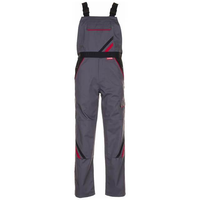 Planam Latzhose Highline Gr. 26 schiefer/schwarz/rot
