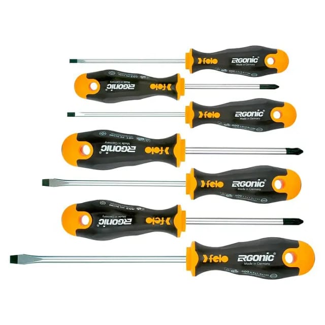 ERGONIC 7-teiliges Schraubendreher-Set. SL/PZ/PH Felo 40097118