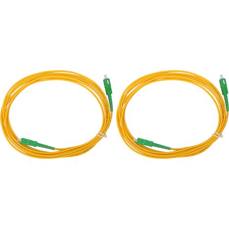 Câble Fibre Optique 2 Pièces, Monomode Single-core Sc/apc À Sc/apc, Sm-g652d Os2, 3 Mètres, Liaison Réseau Haute Performance, Connecteurs Duplex, Faible Perte, Pour Ftth Et Data Centers.