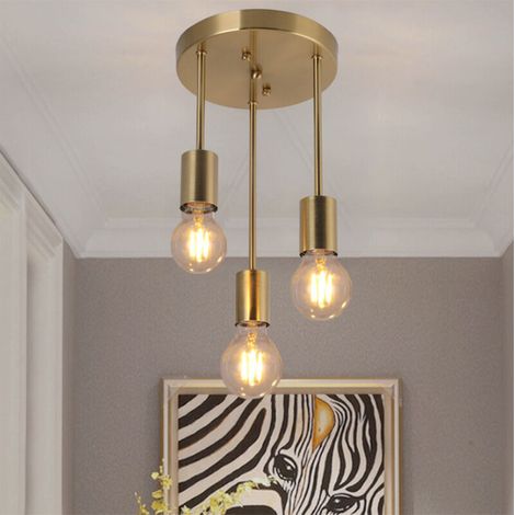 Retro-industrieleuchte, 3-flammige Metall-pendelleuchte, E27 Led-deckenleuchte Für Esszimmer, Küche, Wohnzimmer, Bar (ohne Glühbirne)