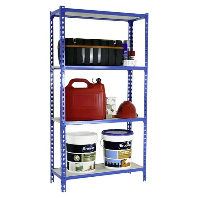 Simonrack Maderclick Superplus 4 Ebenen Blau und Holz