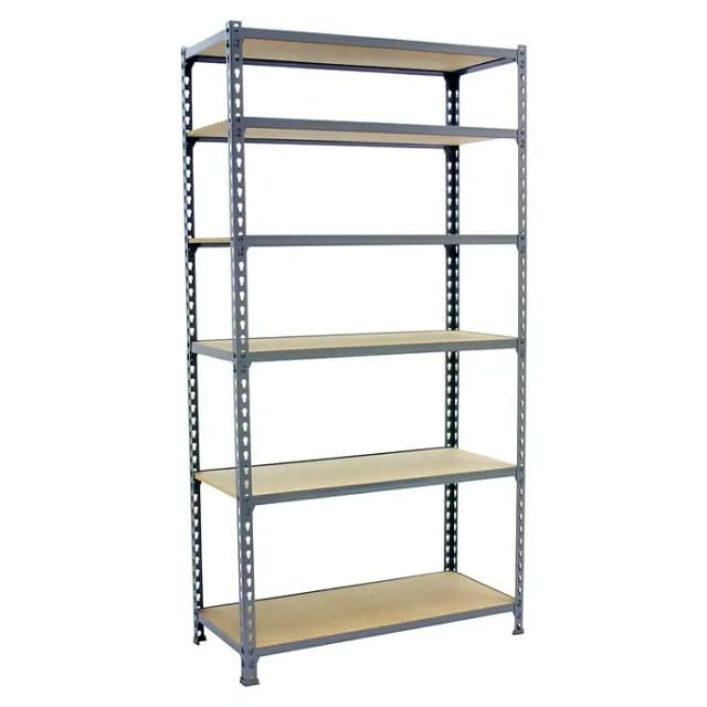 Simonrack Regalaus Metall Grau und Holz 2500x800x300 mm