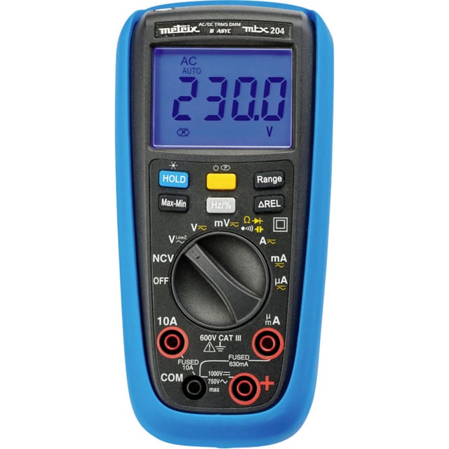 Mtx 204 Hand-Multimeter digital Grafik-Display cat iii 600 v Anzeige (Counts): 6000 - Metrix
