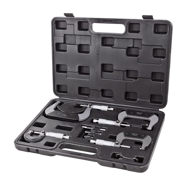Mikrometer Bügelmeßschraube Micrometer Messschraube Set 4-teilig im Koffer