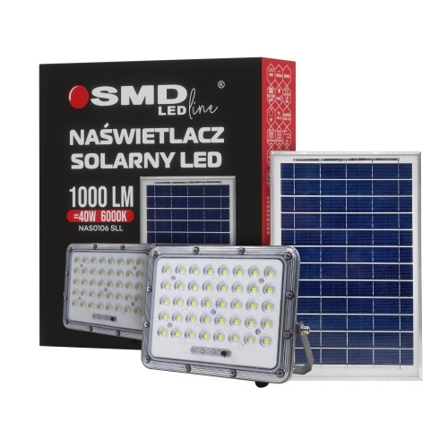Solar-led-flutlicht 40 W 6000 K 1000 Lm + Panel - E+29-0106sll