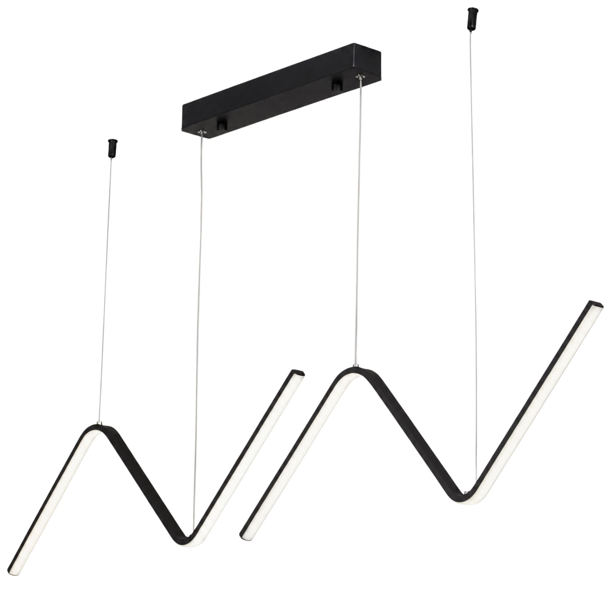 Led-lösung – Deckenleuchte – Zickzack – Schwarz