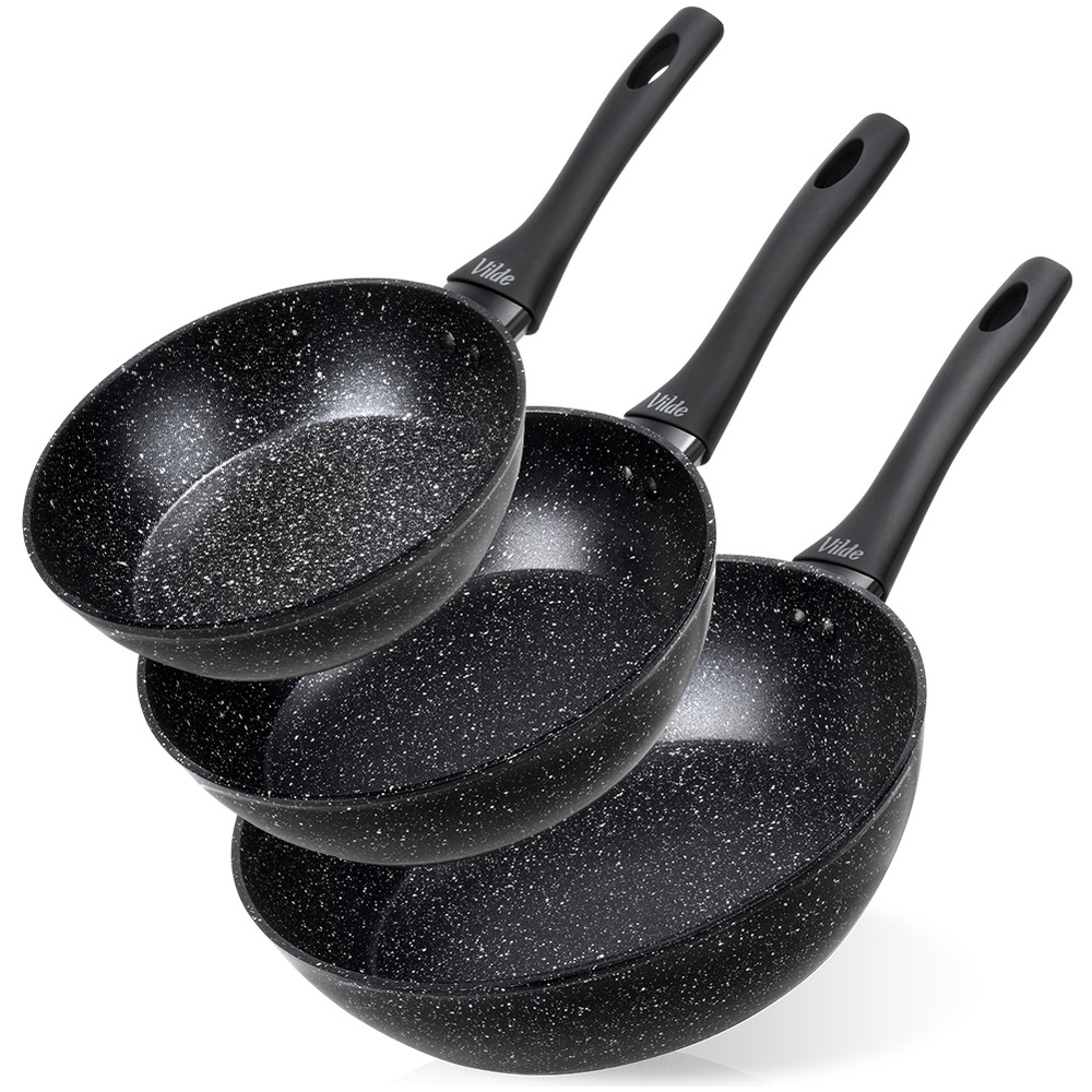 Set Aus Granitica-granitpfannen 20 / 24 / 28 Cm 3 Stück.