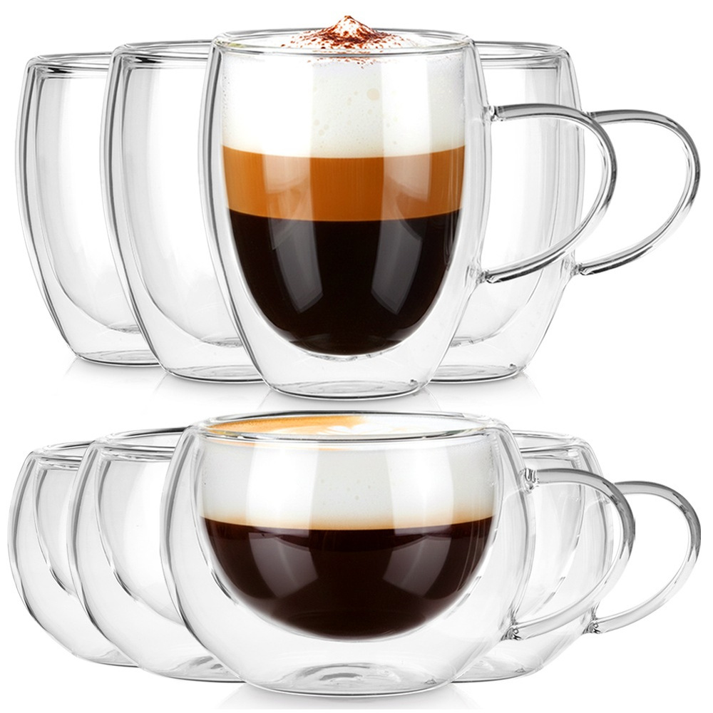 Doppelwandige Thermogläser Für Kaffee Und Tee 280 / 320 Ml 8 Stück.