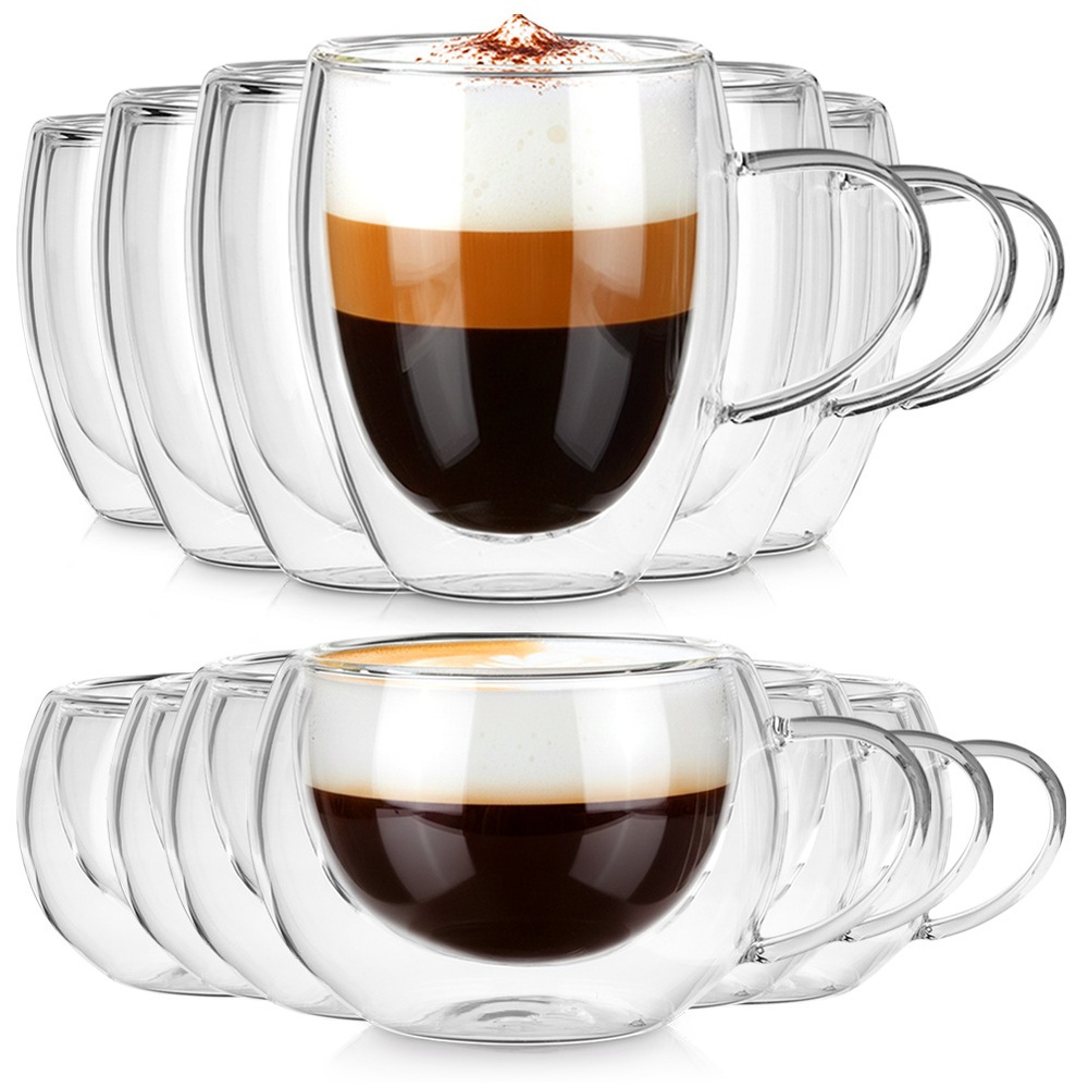 Doppelwandige Thermogläser Für Kaffee Und Tee 280 / 320 Ml 12 Stück.