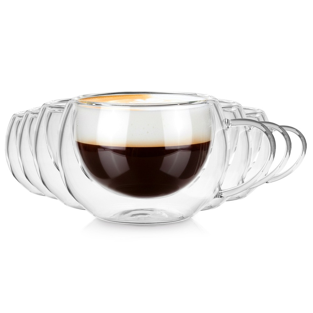 Doppelwandige Thermogläser Für Kaffee Und Tee, 280 Ml, 6 Stück.