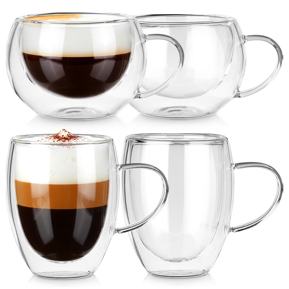 Doppelwandige Thermogläser Für Kaffee Und Tee 280 / 320 Ml 4 Stück.