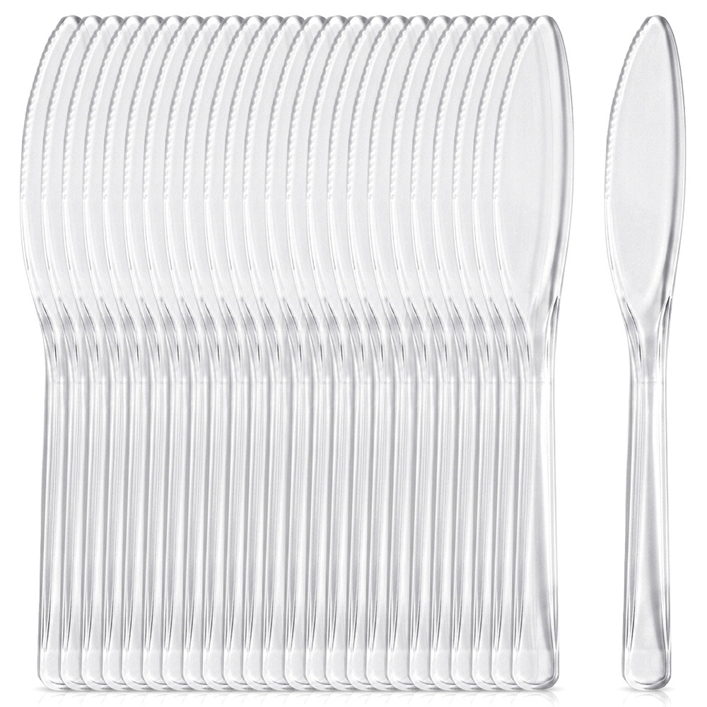 Wiederverwendbare Plastikmesser 17,5 Cm 25 Stück.