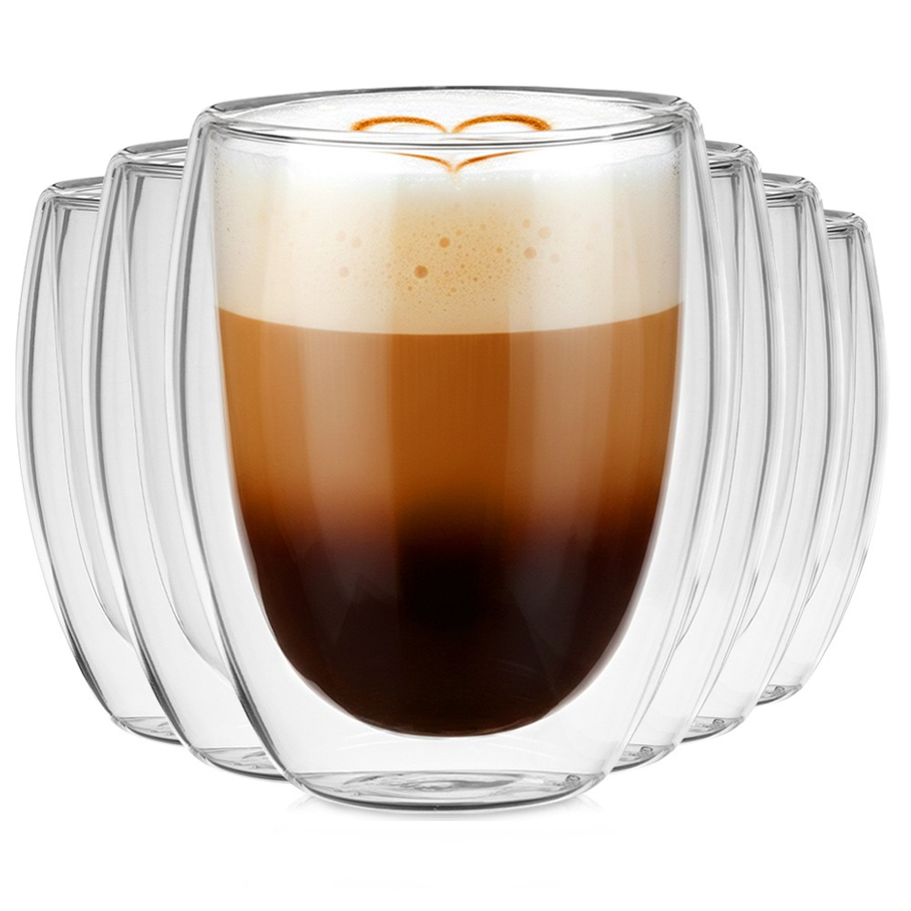 Doppelwandige Thermogläser Für Kaffee Und Tee, 370 Ml, 6 Stück.