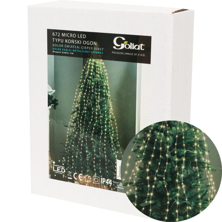 Weihnachtslichterkette „pferdeschwanz“ Für Den Außenbereich – 672 Mikro-leds, Warmweiß, Länge 5 M, Netzbetrieben