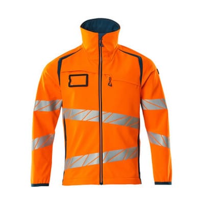 Accelerate safe Softshelljacke 19002-143-1444 Gr. 2XL hi-vis orange/dunkelpetroleum - Mascot