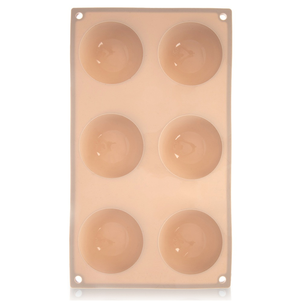 Beige Silikon-halbkugel-ausstechform 28 X 16,5 Cm