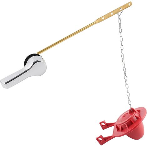 Toilet Flush Lever Avec Poignée Robuste, Argent