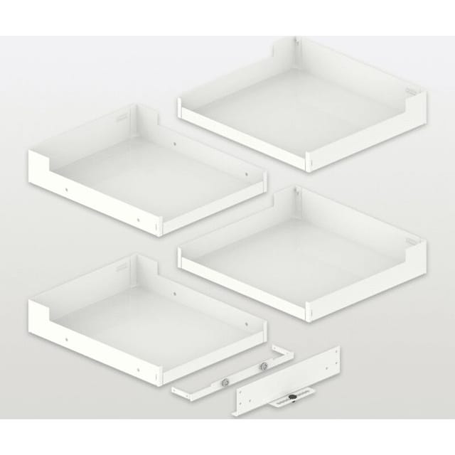 Peka Einhängetablar Set Liro 450 Liro Magic Corner Comfort - Boden Apothekerschrank, Stahlblech pulverbeschichtet weiß 6-tlg.