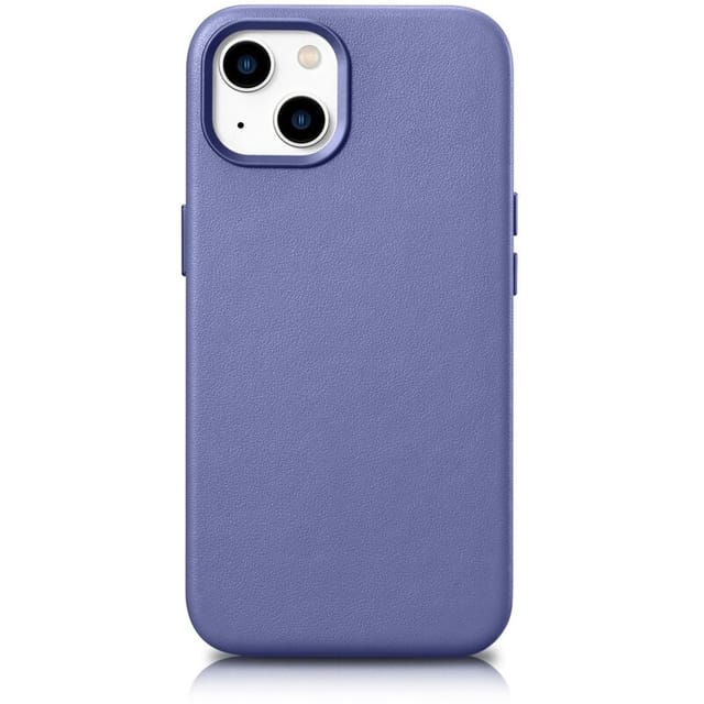 Schutzhülle aus Naturleder für iPhone 14 Plus MagSafe Case Leder hellviolett