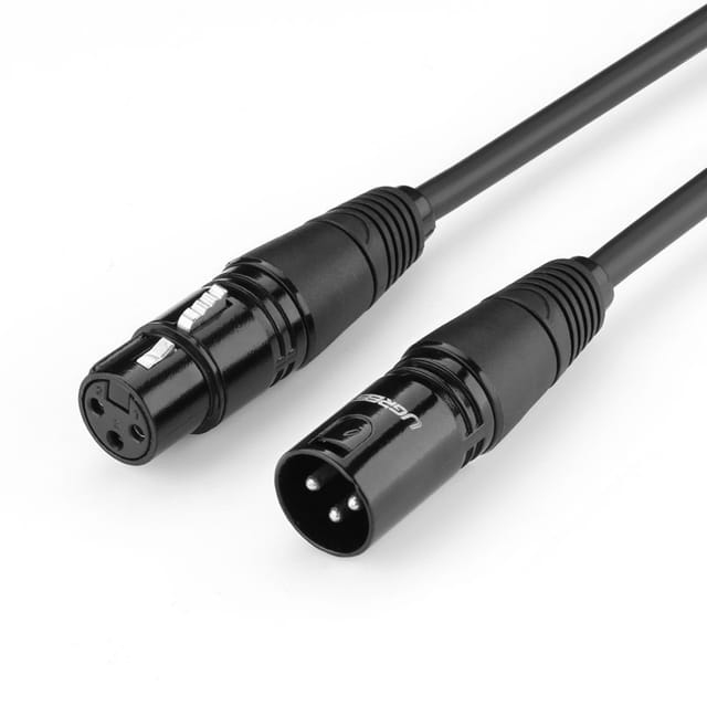 XLR-Mikrofon-Audiokabel-Verlängerungskabel 2 m Schwarz