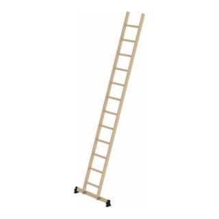 MUNK Holz-Anlegeleiter mit nivello-Traverse 12 Sprossen