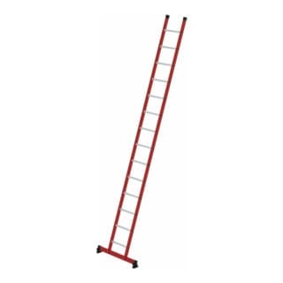 MUNK Kunststoff-Anlegeleiter GFK/Alu mit nivello®-Traverse 14 Sprossen