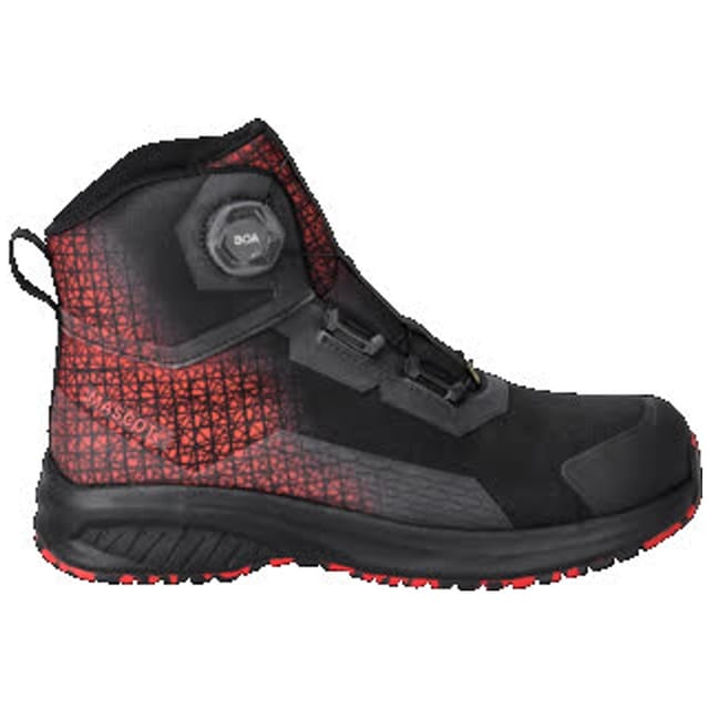 Sicherheitsstiefel F1502 S3S sr fo Gr. 46 schwarz/verkehrsrot - Mascot