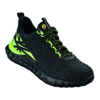 Sicherheitsschuh locri Größe 44 w. 10,5 schwarz/grün Weite 10,5 S1PS fo sr esd en iso 20345 Mesh-Material