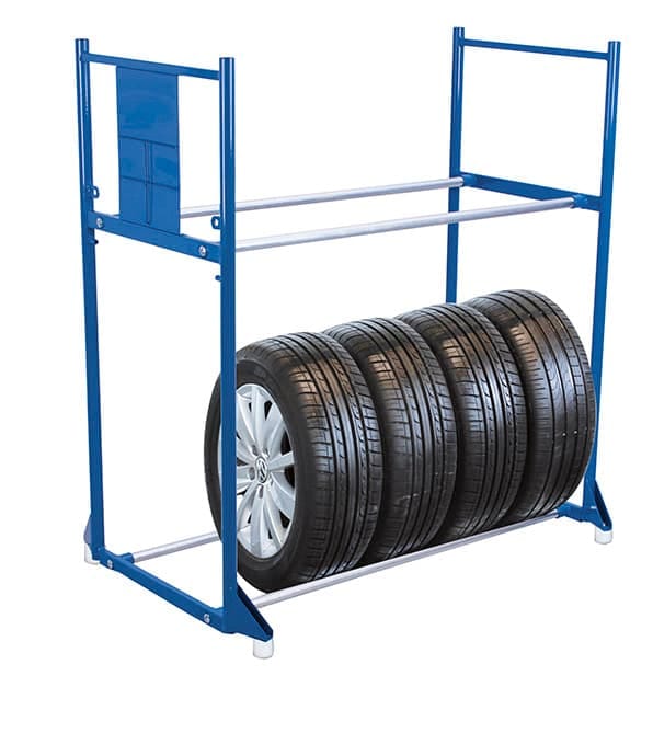VARIOfit Reifenregal aus Stahl 300kg Traglast mit 2 Etagen