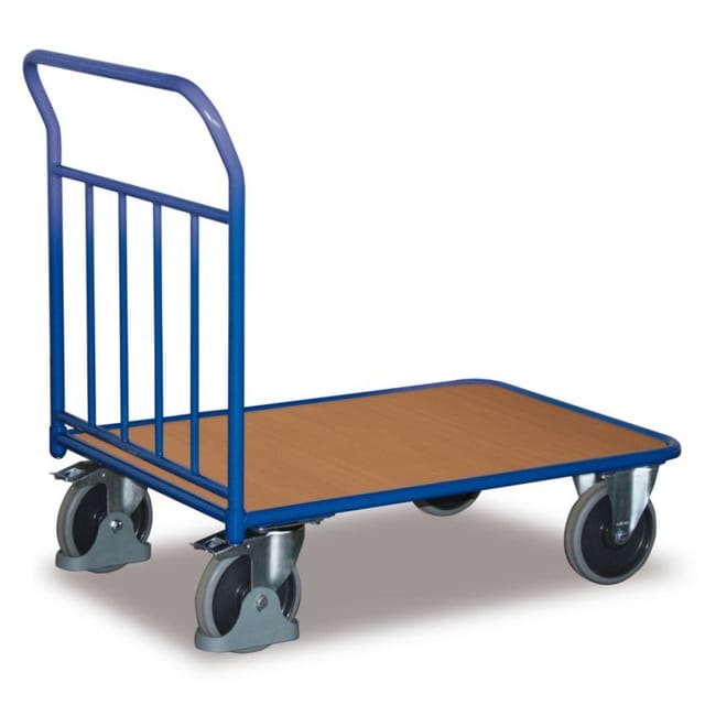 VARIOfit Schiebebügelwagen 400kg Tragkraft mit senkrechten Rohren 1200x700mm