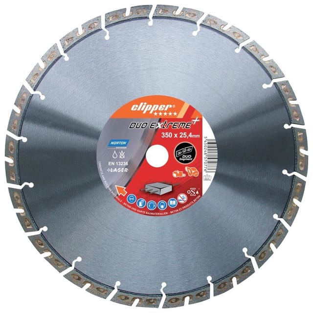 Norton - Clipper Diamant Sägeblatt Extreme Beton (vormals Duo Extreme), Ausführung: 350 x 25,4 mm