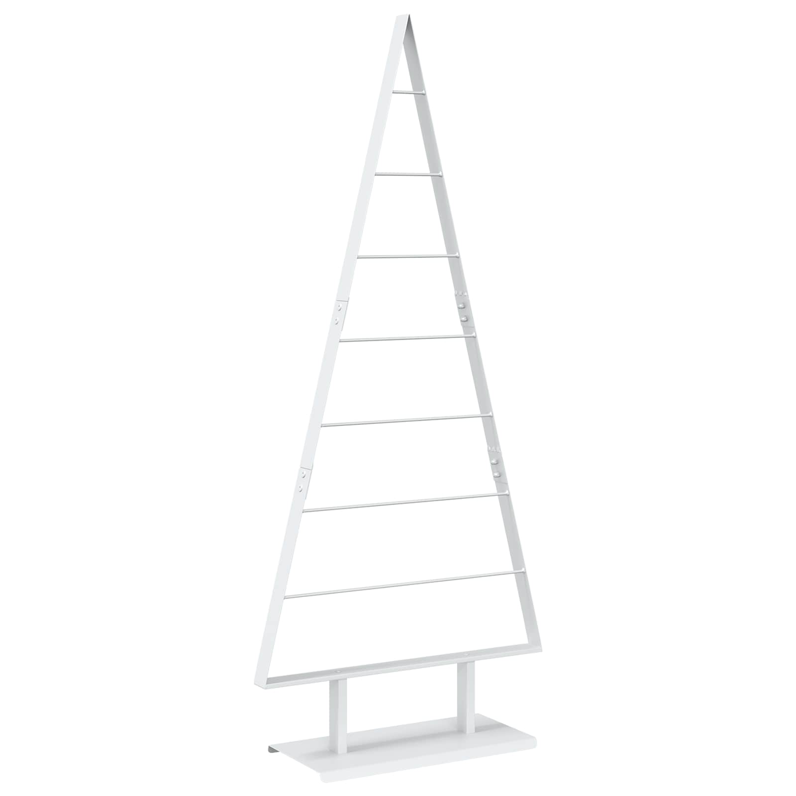 Metall Weihnachtsbaum Kuopio 150 Cm Stahl Weiß Vidaxl