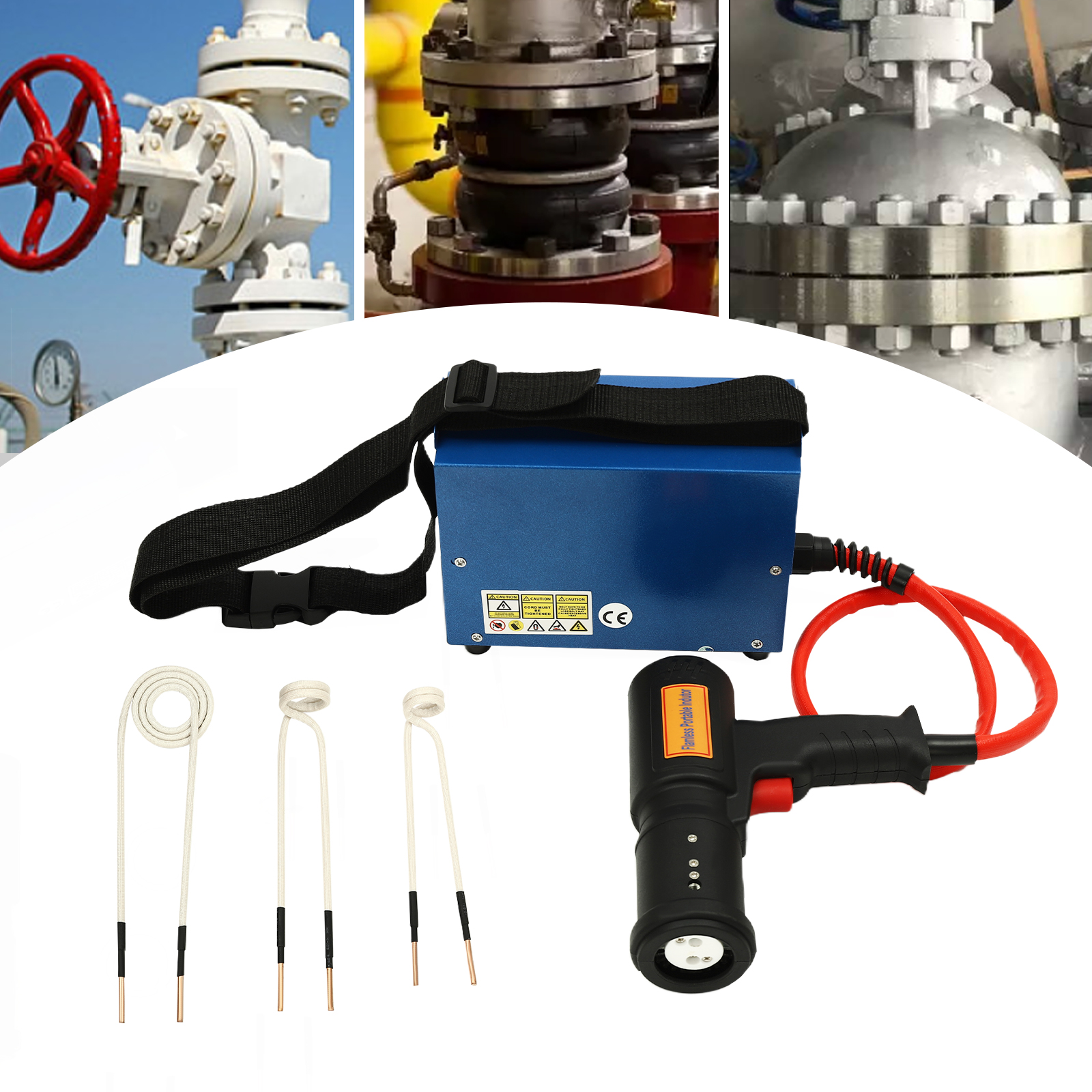 Induktionsheizgerät 1,5 Kw, 220 V, Werkzeug Zum Lösen Festsitzender Schrauben, Bis 800 °c, 4 Induktionsspulen, Ohne Offene Flamme, Geeignet Für Schrauben, Muttern Und Lager