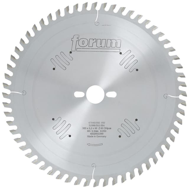 HW-Kreissägeblatt Dach-Hohlzahn positiv 303mm x 3,2mm x 60Z Forum