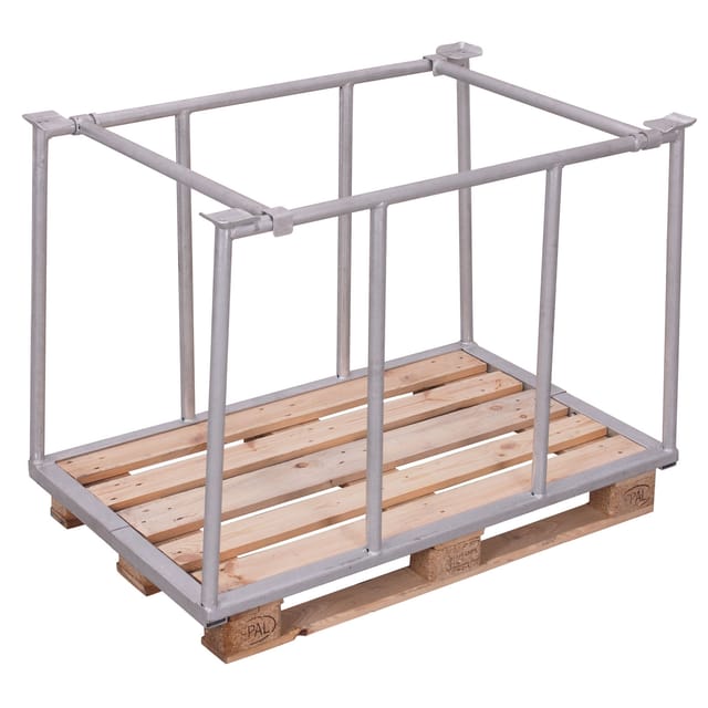 VARIOfit Palettenaufsatz Typ 75 aus verzinktem Stahl 1200x800mm Maße, 1155mm Höhe